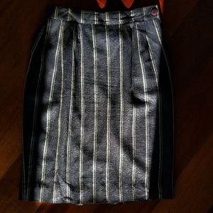 *SOLD*Vintage blue skirt with vertical stripes